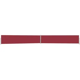 vidaXL Seitenmarkise 140 x 1200 cm Rot Polyester