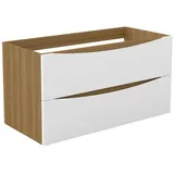 duschspa Waschtisch Unterschrank Waschtischunterschrank Waschbeckenunterschrank Badschrank, 50-120cm Hängeschrank, Matt / Hochglanz 99 cm x 52 cm x 46.3 cm