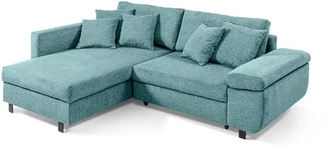 filippo Ecksofa Livorno Stoff Blau Hellblau