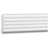 PROFHOME DECOR Wand- und Friesleiste 2 m Weiß 200 x 0,9 x 4,8 cm