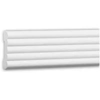 PROFHOME DECOR Wand- und Friesleiste 2 m Weiß 200 x 0,9 x 4,8 cm