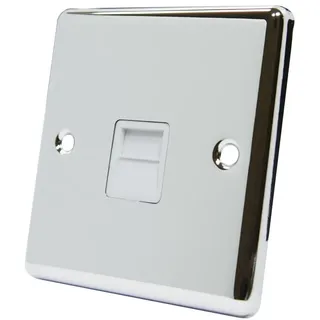 AET cpctelmwh klassischen Chrom poliert BT Telefon Master Socket mit weißem Einsatz