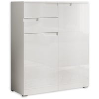 Stella Trading Kommode Weiß - Modernes Sideboard mit viel Stauraum für Ihren Wohnbereich - 100 x 119 x 40 cm