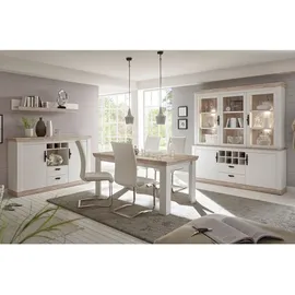 furn.design Highboard 71 x 146 cm Weiß