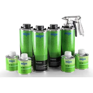 Mipa Protector Set schwarz ( 4L inkl. Härter + Unterboden-Spritzpistole )