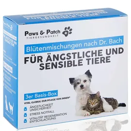Paws & Patch Paws&Patch Blütenmischung nach Dr. Bach 3er Basis-Box Ängstliche & Sensible Tiere 30 g