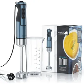 Arendo Edelstahl Stabmixer 1000 Watt - vierflügeliges Messer - Handmixer - Pürierstab - stufenlose Geschwindigkeitsregelung - Turbotaste