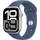 Apple Watch Series 10 GPS 46 mm Aluminiumgehäuse silber Sportarmband denim S/M