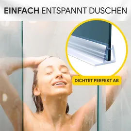 tktrading24 Duschdichtung PVC Ersatzdichtung TYP-4 200cm Glasstärke 4mm Gummilippe 10mm