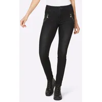 Heine Push-up-Jeans in black denim), | Gr.: 44