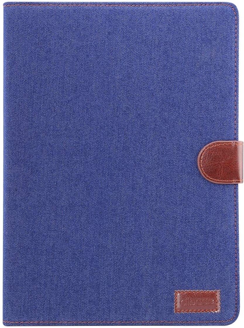 Lobwerk Jeans Book Cover für Apple iPad 10.2 2019 mit 10.2 Zoll Smart Case Schutzhülle Hülle Etui Tasche