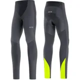 Gore Wear Herren Thermo Fahrrad-Tights mit Sitzpolster, C3, Partial GORE-TEX INFINIUM, XXL, Schwarz/Neon-Gelb