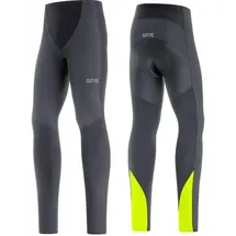 Gore Wear Herren Thermo Fahrrad-Tights mit Sitzpolster, C3, Partial GORE-TEX INFINIUM, XXL, Schwarz/Neon-Gelb