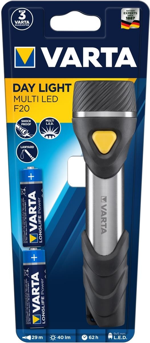 VARTA Day Light Multi LED F20 Taschenlampe mit 9x 5mm LED's