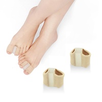 2 Stück Toe Separator Bunion,Gel Zehenabstandshalter für Überlappende Zehen mit 2 Fußschlaufen,Gel Zehenspreizer für und Hammerzehen Hallux Valgus Korrektur,Silikon Zehentrenner für Frauen Männer