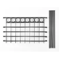 POWERTEC Garden Teichzaun 100 x 60 cm Grau/Metall