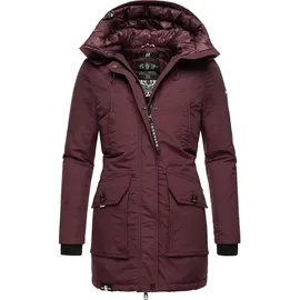 Navahoo Winterjacke "Blizzardstorm", Damen, Gr. M (38), rot (weinrot), Oberstoff: 70% Baumwolle, 30% Nylon. Futter: 100% Polyester. Wattierung: 100% Polyester.