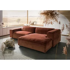 MASSIVMOEBEL24.DE Ecksofa 279x164x69 Cord kupfer VALENCIA
