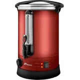 TRESKO Einkochautomat 1385-012, 2500 Watt, rot, Glühweinkocher, mit Zapfhahn, Edelstahl, 20 Liter