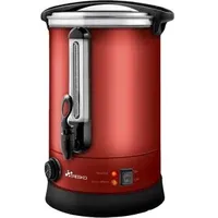 TRESKO Einkochautomat 1385-012, 2500 Watt, rot, Glühweinkocher, mit Zapfhahn, Edelstahl, 20 Liter