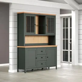 trendteam Buffetschrank Stanton 146 x 198 x 45 cm Tannengrün
