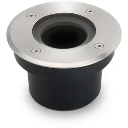 LED Bodeneinbaustrahler FLACH rund Edelstahl 230V IP67 - Leuchtmittel: Ohne - An...