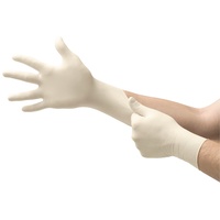 Ansell TouchNTuff 69-318 Latex Einweghandschuhe Puderfrei, Professionelle Schutzhandschuhe mit Texturierte Fingerspitzen, Lebensmittel Einmalhandschuhe, Weiß, Größe XS (100 Handschuhe)