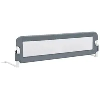 vidaXL Kleinkind-Bettschutzgitter Grau 120x42 cm Polyester