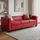 Mendler 3er Sofa Couch Loungesofa Lille ~ Kunstleder, rot