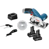 Bosch GKS 12V-26 12 V Ø 85 mm inkl. 2x 4,0 Ah Akku + Ladegerät