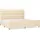 vidaXL Bettgestell mit Kopfteil 200 x 200 cm Creme