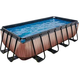 EXIT TOYS Wood Pool 400 x 200 x 100 cm inkl. Filterpumpe