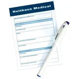Holthaus Meldeblock mit Stift Block à 25 Blatt | Packung (1 Stück)