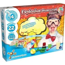 SCIENCE4YOU 616073 Explosive Wissenschaft Experimentierkasten, 14 Experimente