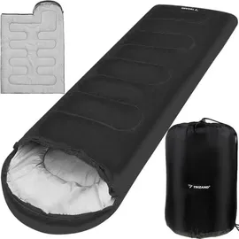 TRIZAND 21084 2-in-1-Schlafsack, 210 cm, schwarz - Schwarz/Grau