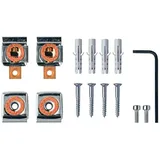 tecuro Spiegelklammern - Messing verchromt