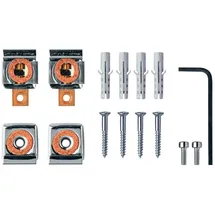 tecuro Spiegelklammern - Messing verchromt