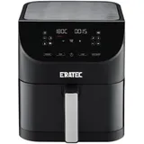 Eratec AF-60 Heißluftfritteuse XXL 5,5L 1500W Air Fryer ohne Öl Heisluftfritöse mit LED Touchscreen Display Schwarz