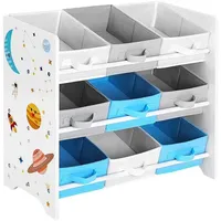 Songmics Kinderregal Weltraum 62,5 x 29,5 x 60 cm MDF weiß