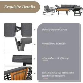 stilvora Gartenlounge-Set 3-tlg. Grau