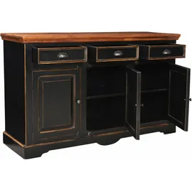 SIT Möbel Sideboard Corsica 150 x 90 x 40 cm Schwarz / Honig