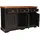 SIT Möbel Sideboard Corsica 150 x 90 x 40 cm Schwarz / Honig