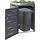 Mendler Mülltonnenverkleidung HWC-H40 125 x 69 x 84 cm grau