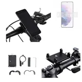 K-S-Trade Smartphone-Halterung für Samsung Galaxy F07 4G, (Handyhalterung das Fahrrad Halter Lenkstange Fahrradhalterung) schwarz