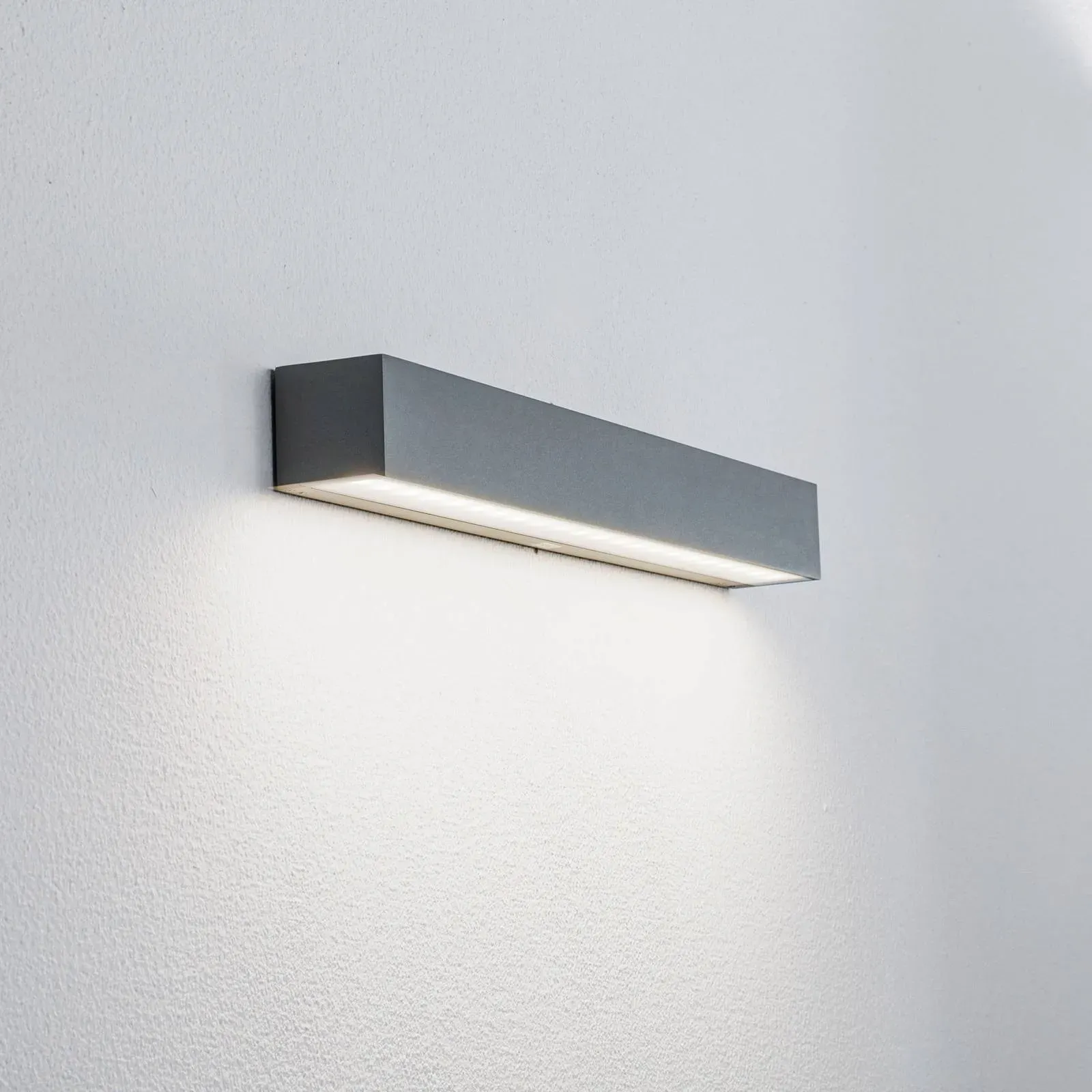 LED Aussenwandleuchte Lengo Arcchio, alu / grau / zink, Aluminium, Modern, LED Wandleuchte außen - 6 cm - 50 cm - 6 cm