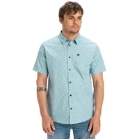 QUIKSILVER Apero Organic Classic Kurzarmhemd - Aquifer Florever L