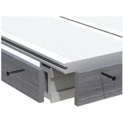 TraumGarten WPC Terrassendiele Abschlussleiste DREAMDECK PLATINUM Grau