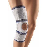 Bort Kniebandage Patella-Aussparung Knie Gelenk Bandage Stabiliserung Entlastung, silber, XXL Plus