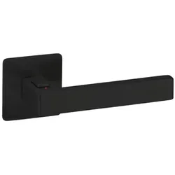 Hermat Drückerpaar West  flach schwarz FastLock 1682L/4042 , DIN-Richtung: DIN Links