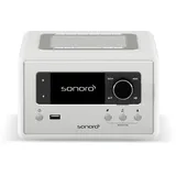 sonoro Relax Internetradio mit Bluetooth (Sleep-Timer, UKW, DAB Plus, WLAN, Spotify, Amazon, Deezer, Meditation) Radiowecker Weiß